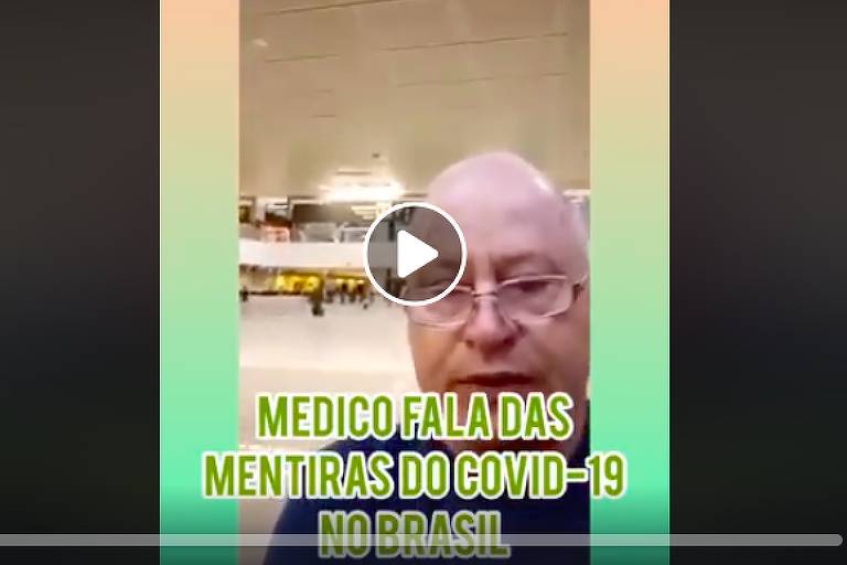 Imagem de frame de vídeo do Facebook que mostra Médico Ulysses José Guedes Gomes 