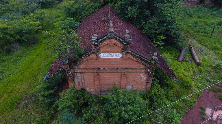 Estação Jaguara, em Sacramento (MG), a primeira da Mogiana após a divisa entre São Paulo e Minas Gerais, e que encerrava a LInha do Rio Grande