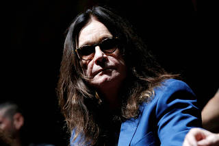 FILE PHOTO: Ozzy Osbourne pictured at a news conference in Los Angeles in 2016.