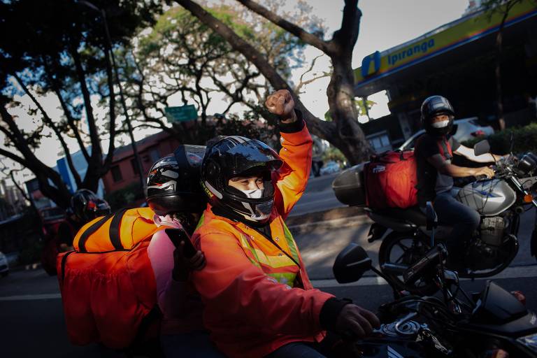 Segunda manifestação nacional de entregadores de aplicativos