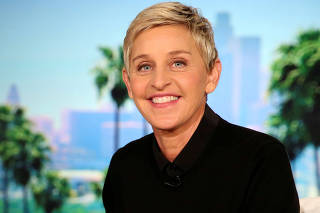 FILE PHOTO: Ellen DeGeneres during a commercial break in taping of the Ellen Show in Burbank, Los Angeles