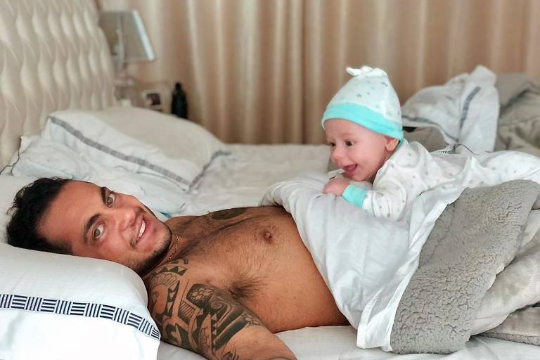 Thammy Miranda com o filho Bento Ferreira Miranda