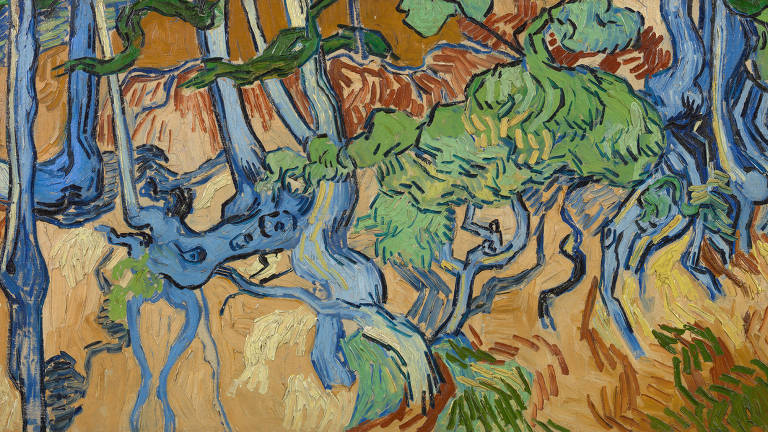 O quadro "Raízes de Árvore", o último quadro que Vincent Van Gogh pintou antes de sua morte