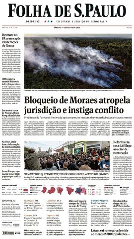 Capa da Edição Nacional da Folha