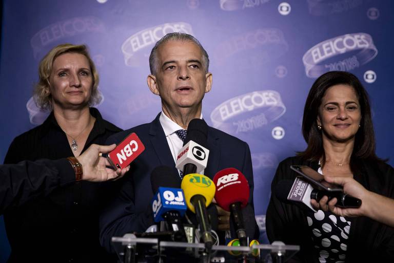 Marcio França (PSB) durante as eleições a governador de São Paulo, em 2018