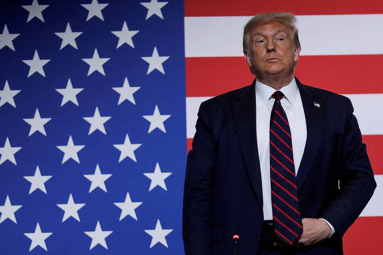 O presidente americano, Donald Trump, participa de evento da Cruz Vermelha dos EUA, em Washington
