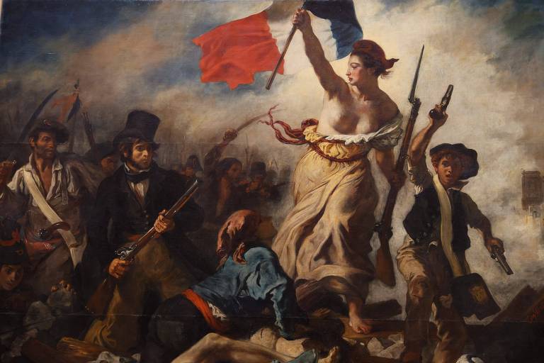 Detalhe da obra 'A Liberdade Guiando o Povo', de Eugene Delacroix

