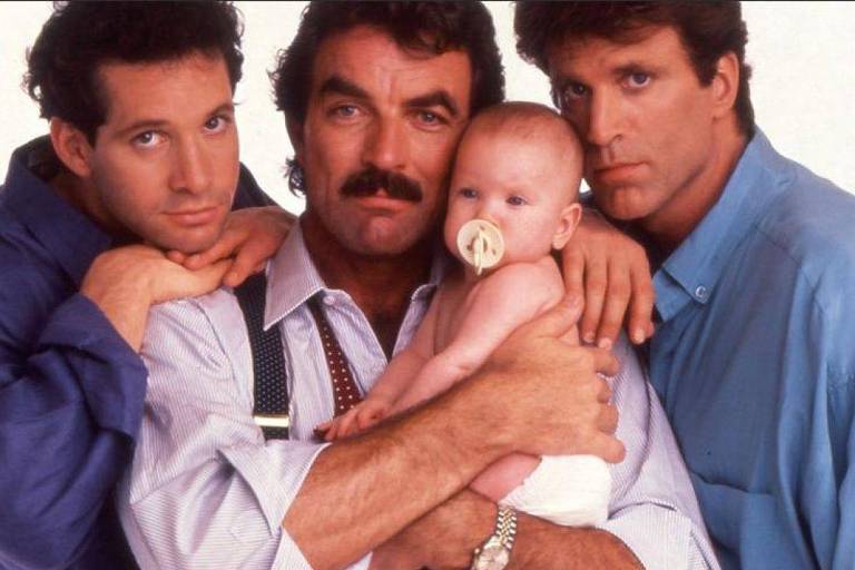 Imagem do filme "Três solteirões e um bebê", sucesso da Disney de 1987
