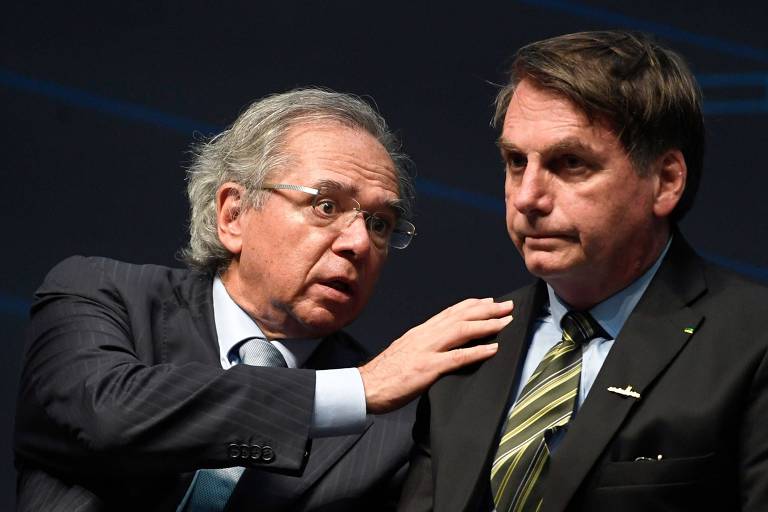Presidente, Jair Bolsonaro, e ministro da Economia, Paulo Guedes