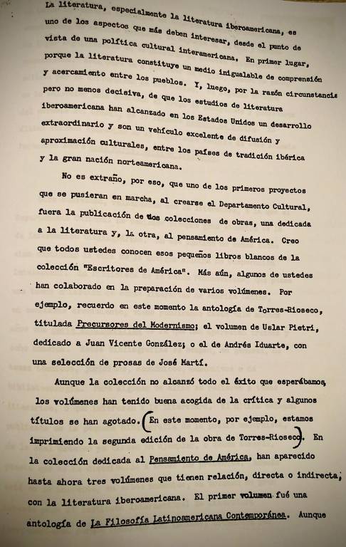 Os discursos foram encontrados na Biblioteca Colombo, em Washington. A biblioteca é ligada ao departamento que Verissimo chefiou na OEA