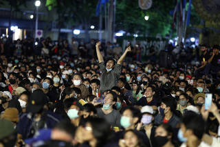Pro-democracy protesters attend rally to demand the government to resign in Bangkok