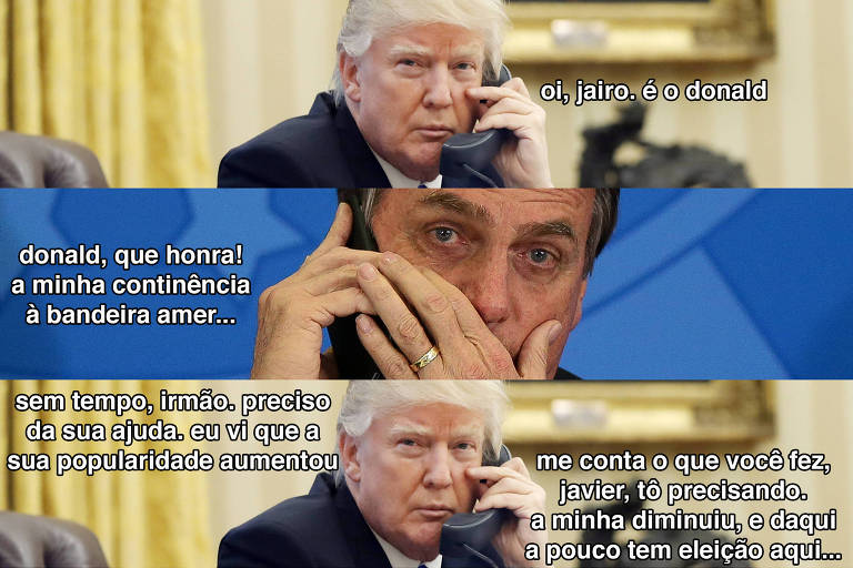 Trump e Bolsonaro conversam sobre eleições e pandemia