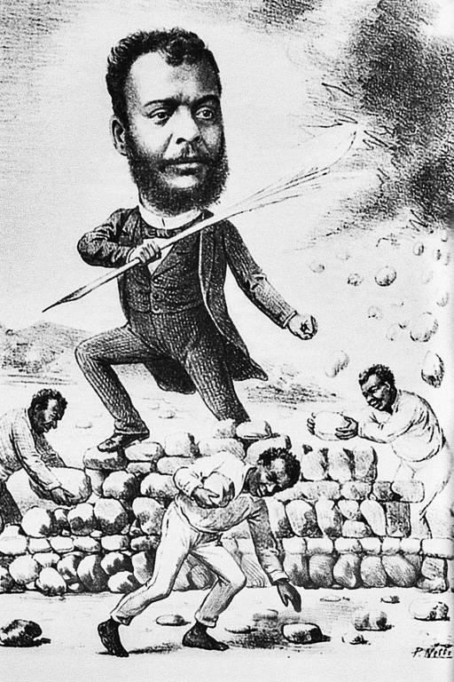 Ilustração de Luiz Gama no livro "Lições de Resistência", das Edições Sesc