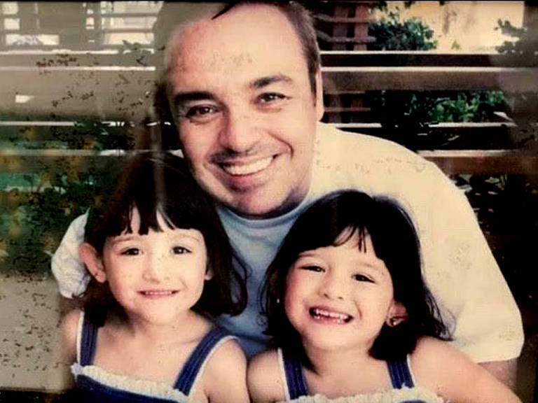 Gugu Liberato com as filha gêmeas Marina Liberato e Sofia Liberato