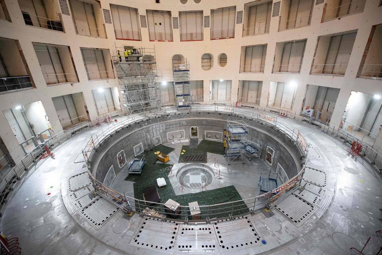 Construção do Iter (Reator Internacional Termonuclear Experimental, na sigla em inglês), o maior reator de fusão nuclear do mundo no no sul da França