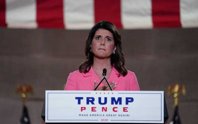 Nikki Haley, ex-embaixadora dos EUA na ONU, disse que Trump pode fazer pela economia o que estava fazendo "antes de o vírus chegar da China"