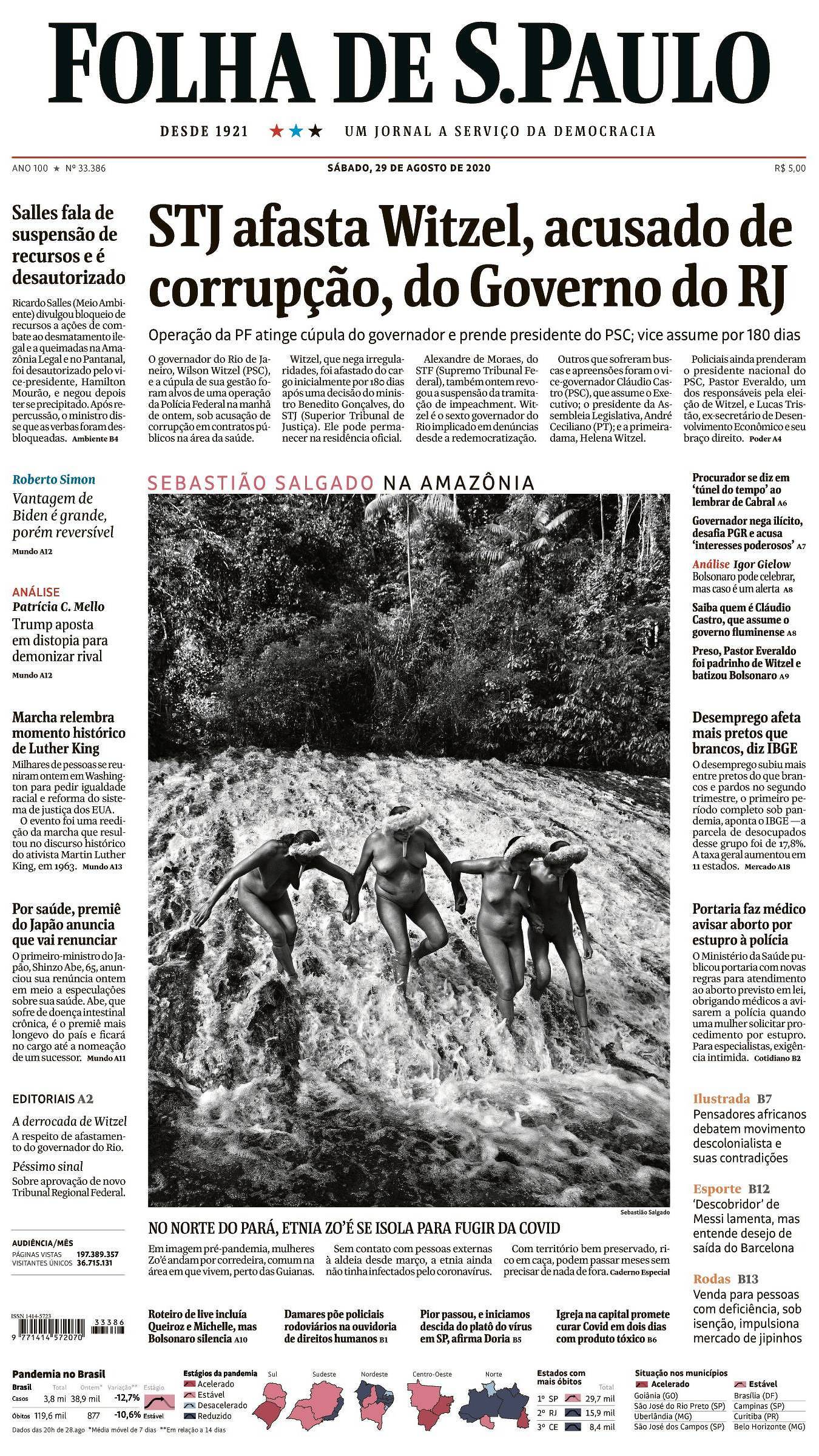 Capa da Edição Nacional da Folha