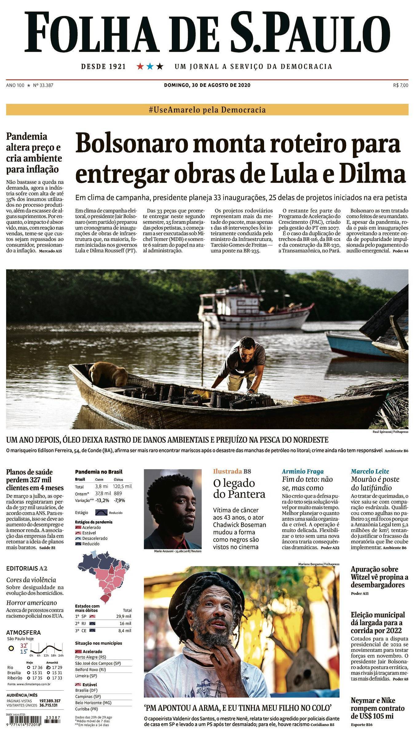 Capa da Edição Nacional da Folha