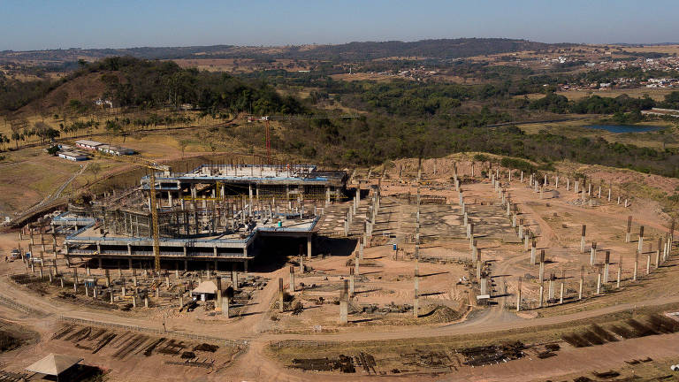 Obras do novo Santuário Basílica do Divino Pai Eterno, em Trindade, município vizinho à Goiânia (GO)