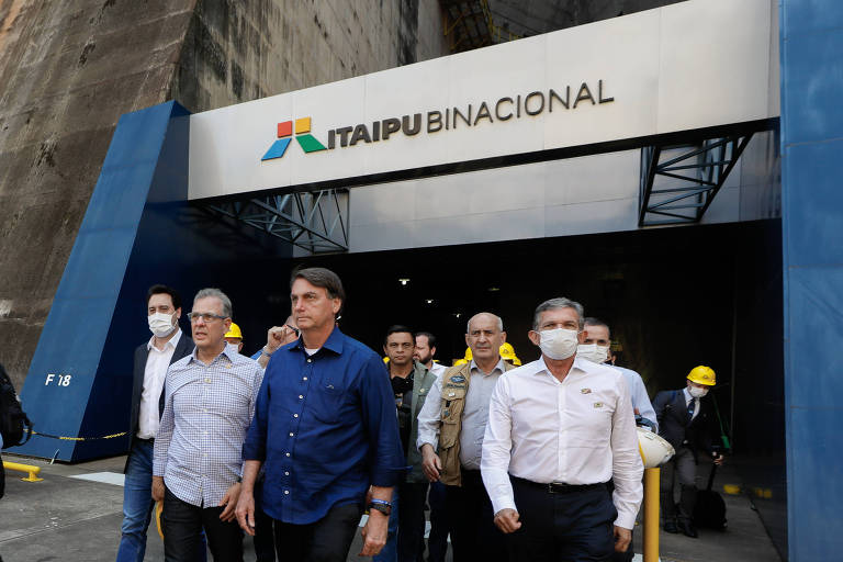 Presidente Jair Bolsonaro durante visita a Itaipu Binacional, no Paraná