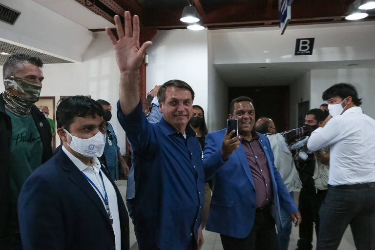Jair Bolsonaro durante visita ao Porto de Belém, no Pará