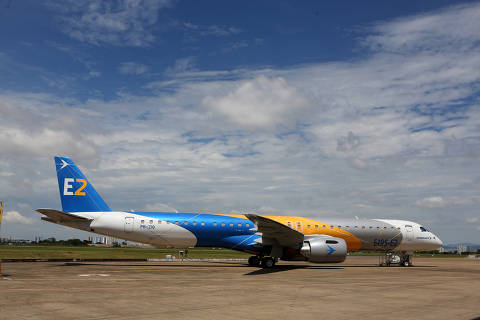 Foto do avião E195-E2
Foto:EMBRAER / Divulgação