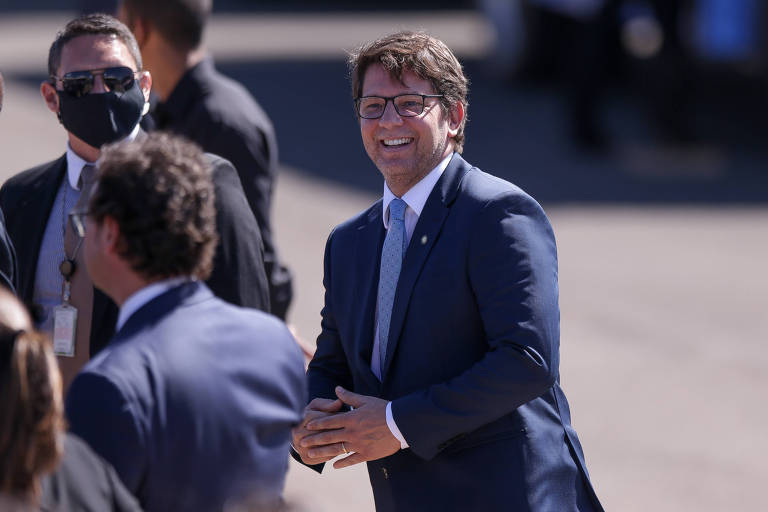 O secretário da Cultura Mário Frias durante cerimônia do Sete de Setembro, em Brasília