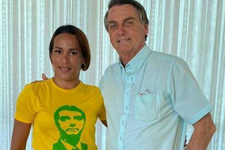 Addila Costa e Bolsonaro em encontro no Palácio da Alvorada, em Brasília