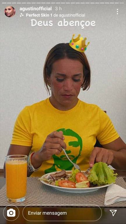 Addila Costa durante almoço no Palácio da Alvorada, em Brasília