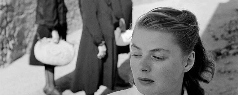 A atriz Ingrid Bergman em cena de "Stromboli"