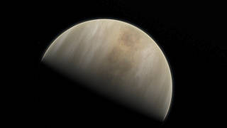 This artistic impression depicts the planet Venus, where scientists have confirmed the detection of phosphine molecules