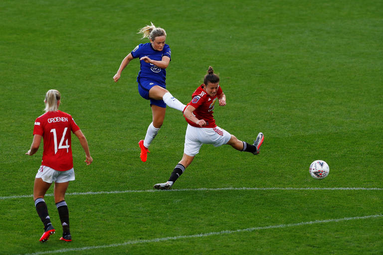 Manchester United e Chelsea duelaram na rodada de abertura da Women's Super League
