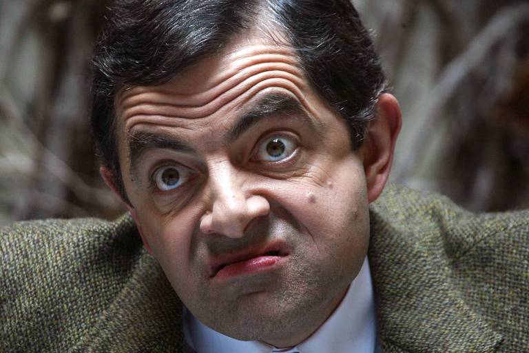 Ator britânico Rowan Atkinson, melhor conhecido por interpretar Mr. Bean.
