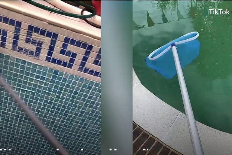 Vídeos de limpeza de piscinas fazem sucesso no TikTok