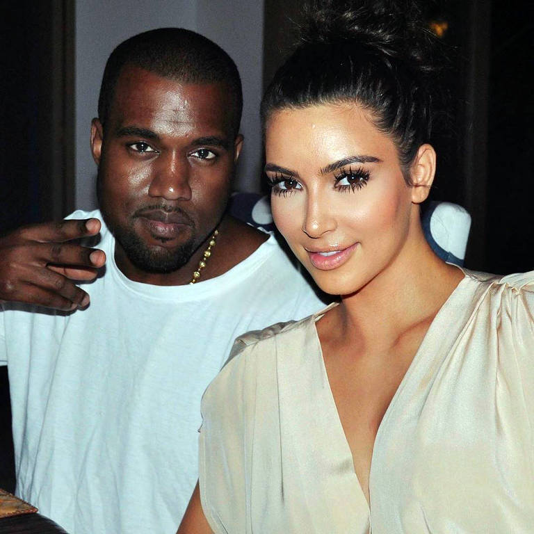 O casal  Kanye West e Kim Kardashian