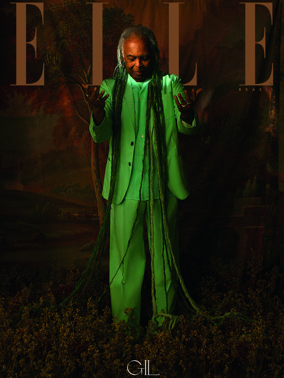 Gilberto Gil na capa da Elle Brasil
