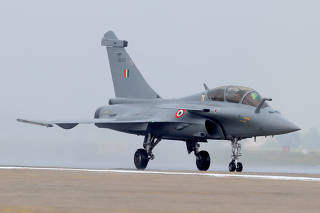 FILE PHOTO: Rafale fighter jets induction ceremony in Ambala