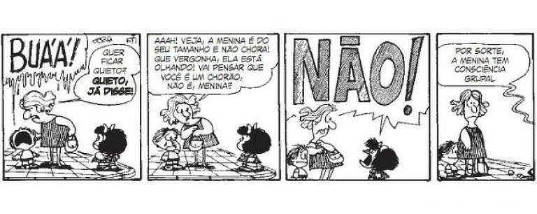 Mafalda é uma criança que não tem medo de enfrentar os adultos