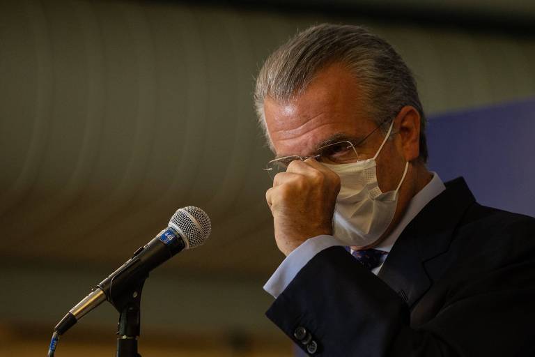 Andrea Matarazzo (PSD) durante primeiro debate na Band TV, sem a presença de plateia
