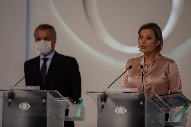 Primeiro debate entre os candidatos da eleição 2020 à Prefeitura de São Paulo, na Band TV, sem a presença de plateia