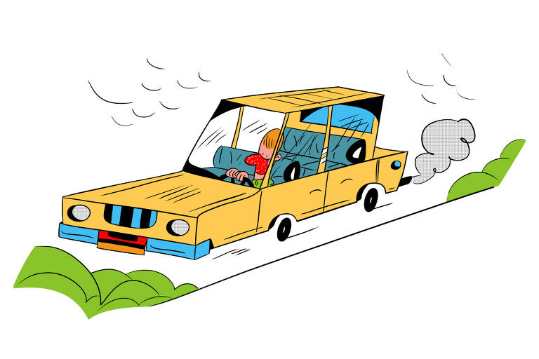 Ilustração para caderno de mobilidade urbana - Desafio dos carros