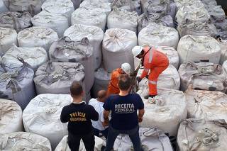 Apreensao de cocaina no porto de São Sebastiao SP