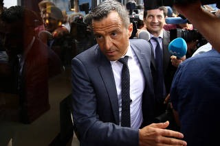 FILE PHOTO: Soccer agent Jorge Mendes arrives to court in Pozuelo de Alarcon outside Madrid