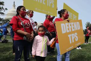 Temporary Protected Status Beneficiaries Hold News Conference On Court Ruling Lifting TPS Injunction