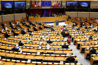 FILE PHOTO: Extraordinary plenary session of the EU Parliament in Brussels