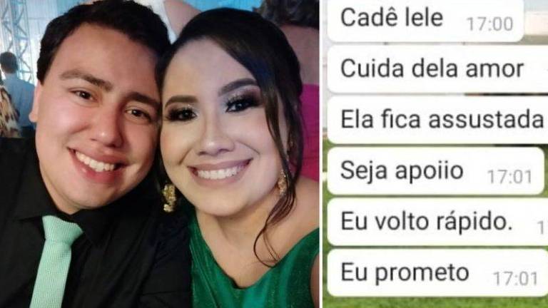 Monique Batista, de 29 anos, em mensagem enviada ao marido por meio do WhatsApp, pouco antes de ser intubada
