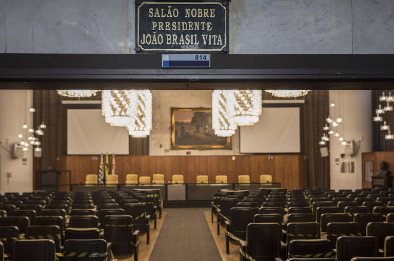 Detalhe do Salão Nobre Presidente João Brasil Vita