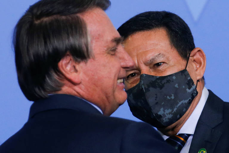 O presidente Jair Bolsonaro e o vice Hamilton Mourão