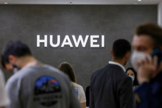 FILE PHOTO: The Huawei logo is seen at the IFA consumer technology fair, in Berlin