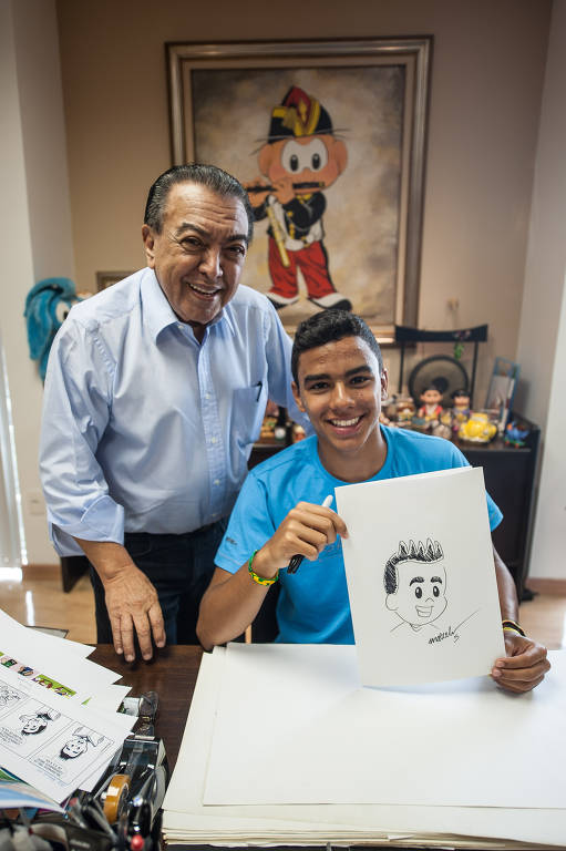 O cartunista Mauricio de Sousa está lançando um novo personagem da turma da Monica inspirado no filho Marcelo